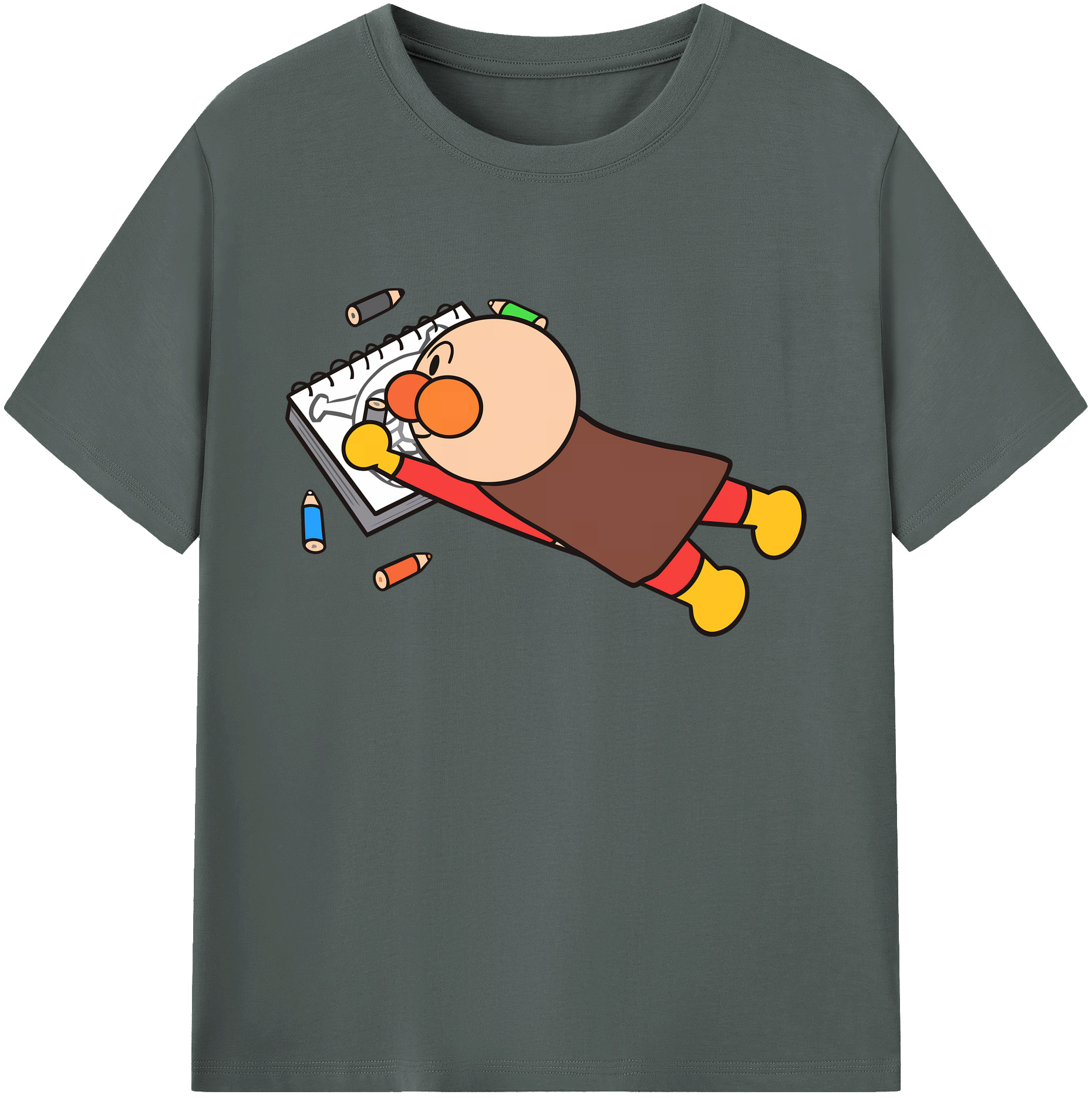 （画像用） アンパンマン Anpanman 綿100％ メンズ半袖Tシャツ｜肌触りやわらか＆通気性